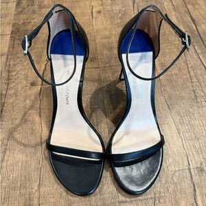 Stuart Weitzman Black Nudist 100 Sandal Sz 6
